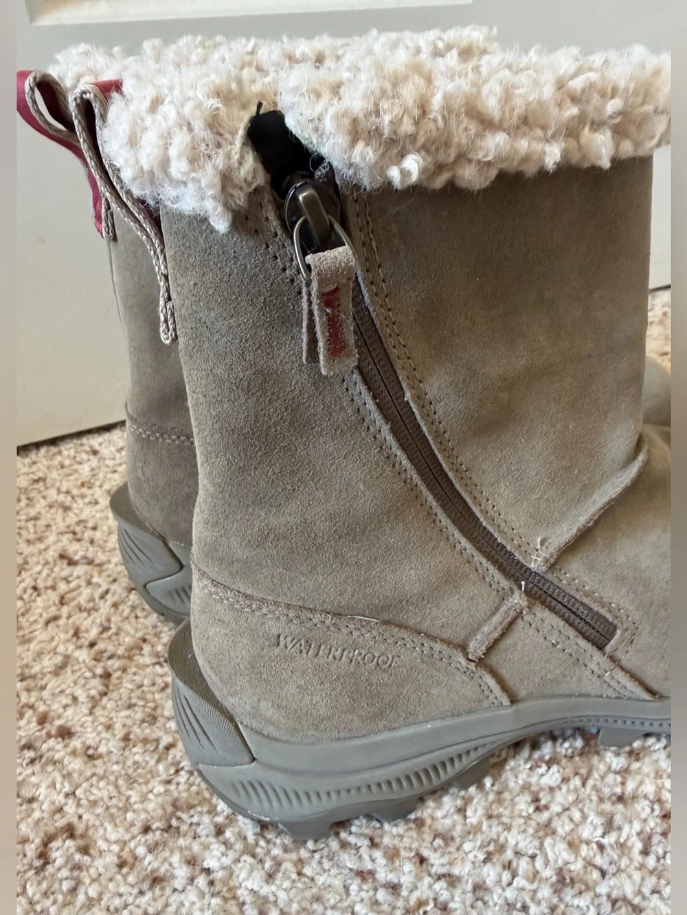 Merrell Women’s Icepack 2 Zippered Waterproof Boots, Gray-Tan, Size 9.5